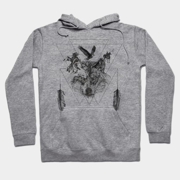 THE SPIRIT OF THE WOLF Hoodie by KARMADESIGNER T-SHIRT SHOP